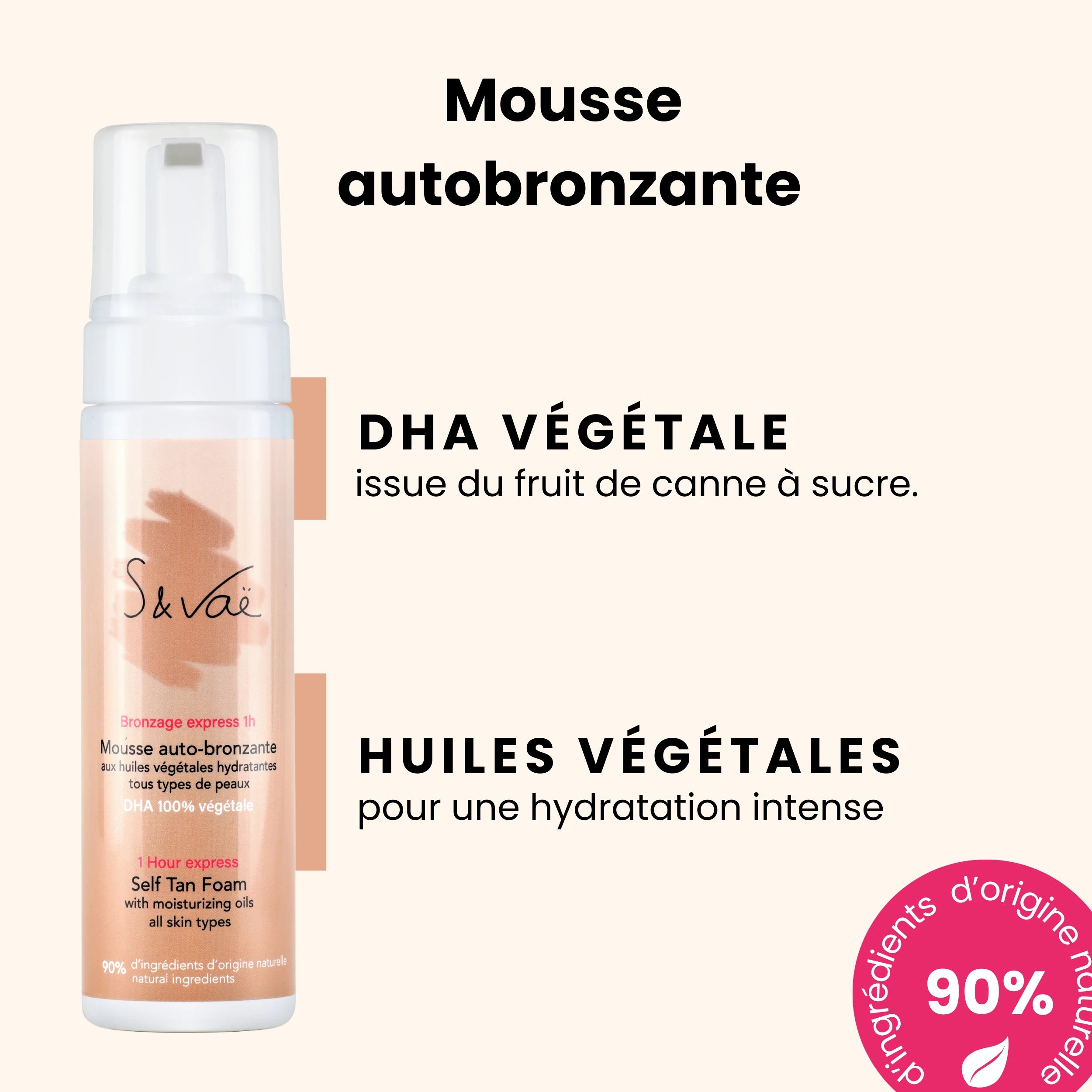 Mousse autobronzante - bronzage instantané