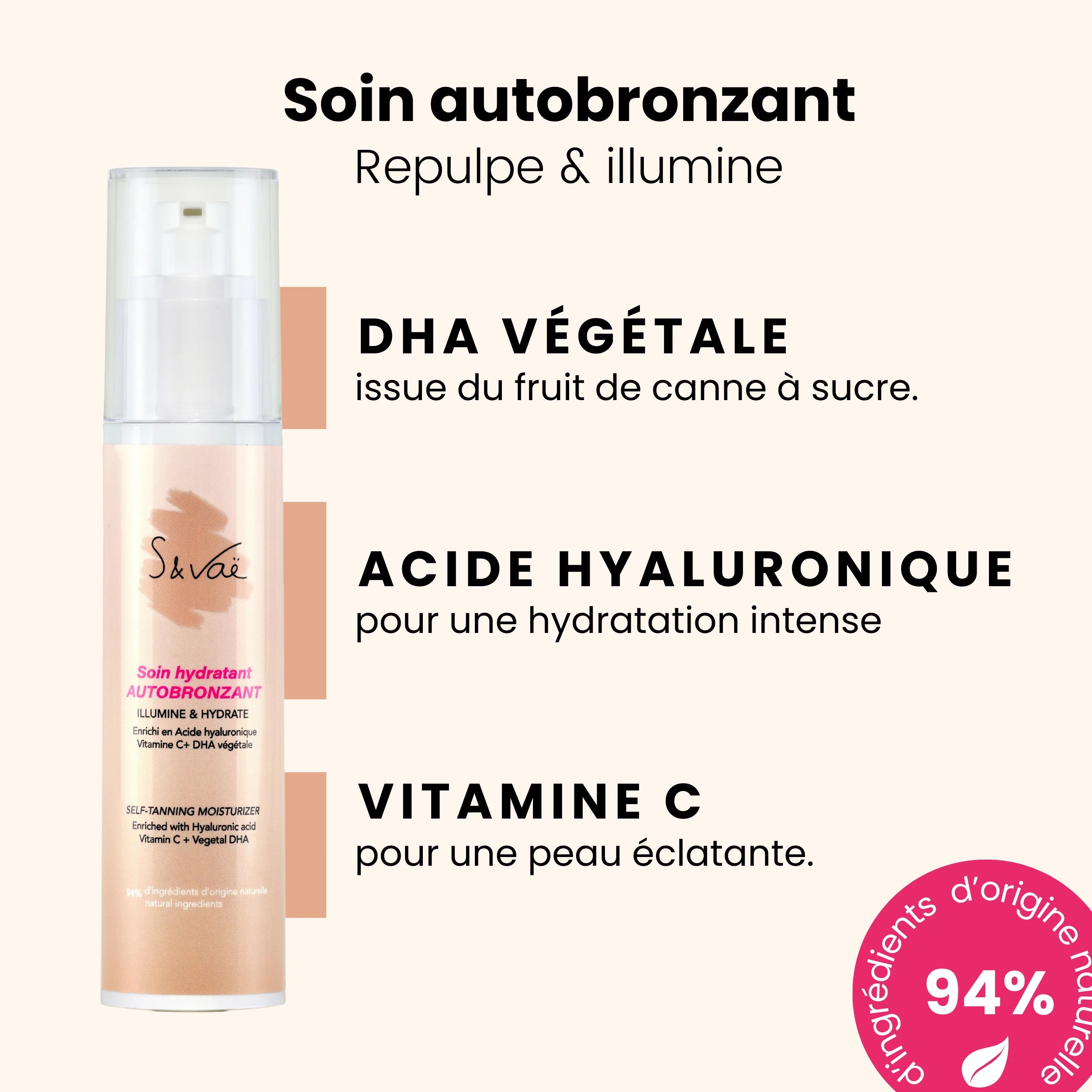 Soin autobronzant visage à l&